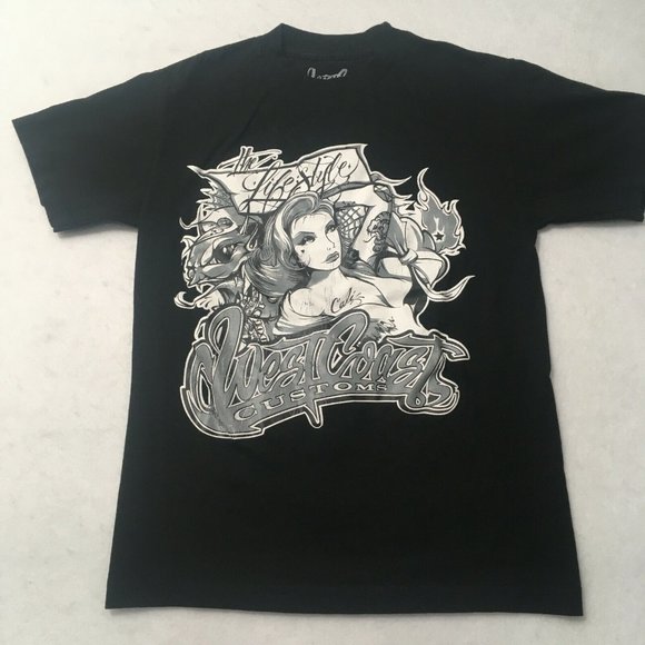 The Lifestyle West Coast Customs Men's T Shirt Black Regular Fit Authentic - Picture 1 of 9